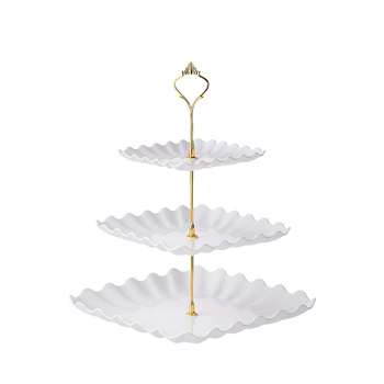 Trostruki plastični stalak za tortu, desertnu ploču i ploču voća, skandinavski stil