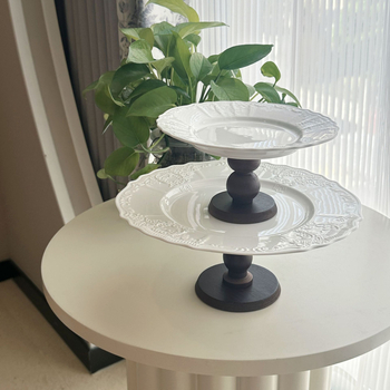 Κεραμικός δίσκος σε ρετρό στιλ με μοτίβο λουλουδιών, ακανόνιστο σχήμα, κατάλληλος για φούρνο μικροκυμάτων