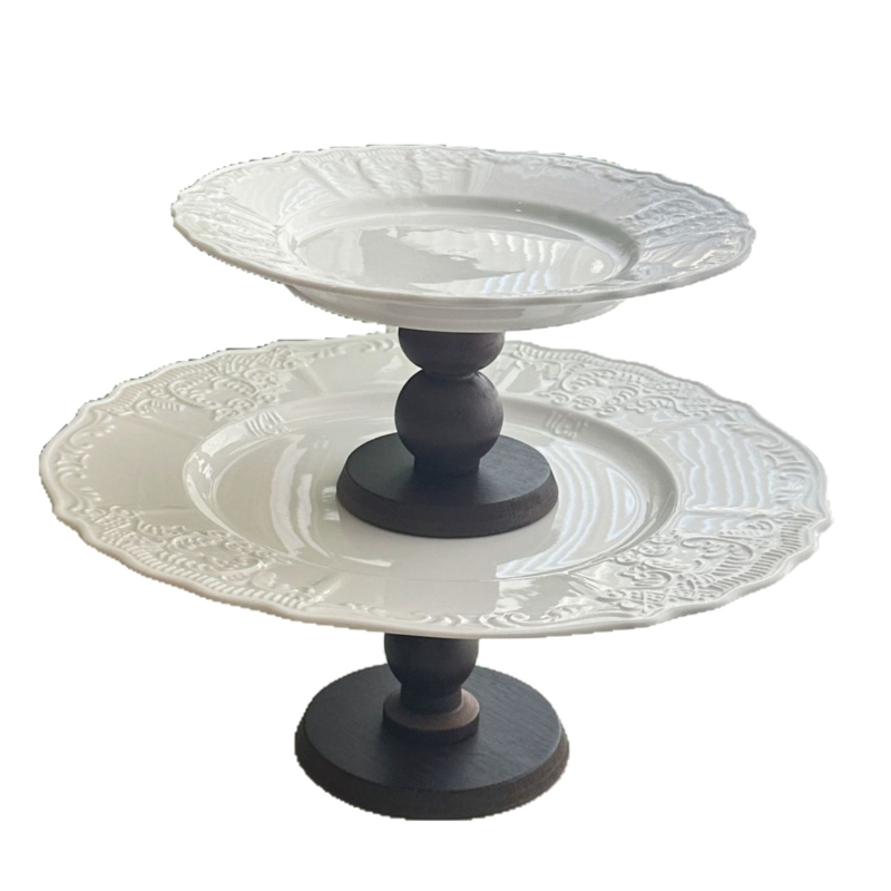 Κεραμικός δίσκος σε ρετρό στιλ με μοτίβο λουλουδιών, ακανόνιστο σχήμα, κατάλληλος για φούρνο μικροκυμάτων