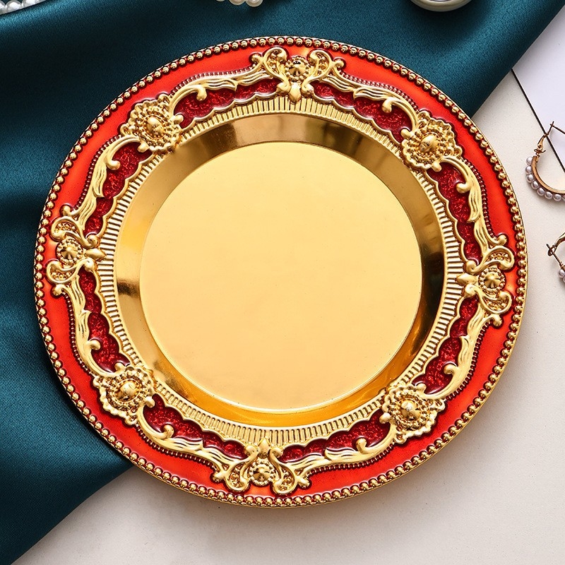 Metalni pladanj za voće brenda Miao Shuai, stil laganog luksuza retro, premium kvaliteta, predstavljen 2024.