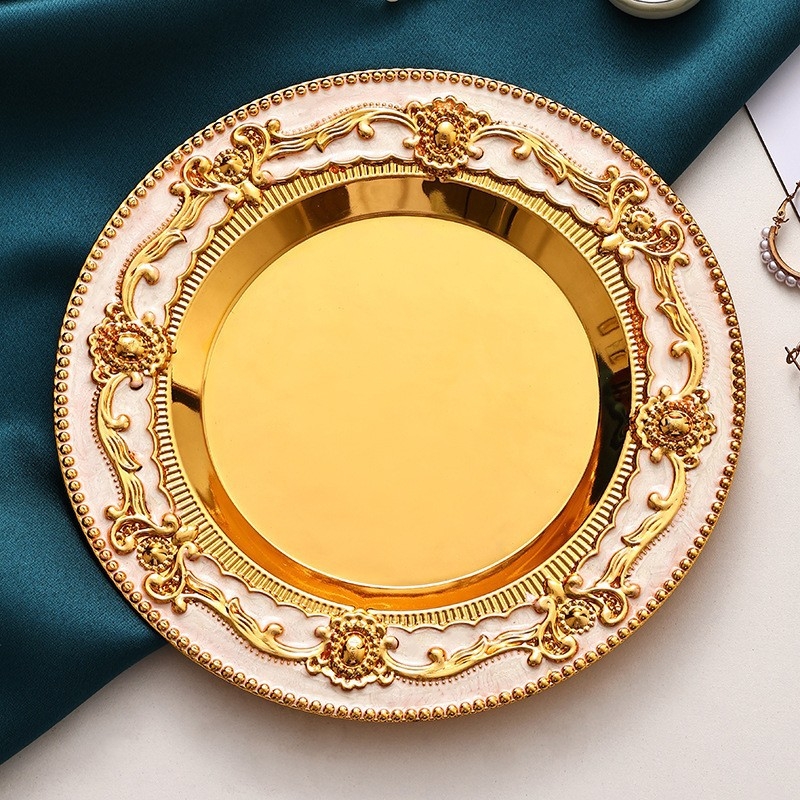 Metalni pladanj za voće brenda Miao Shuai, stil laganog luksuza retro, premium kvaliteta, predstavljen 2024.