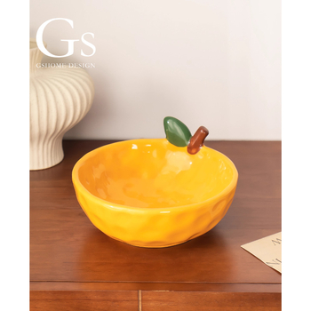 Keraminė vaisių lėkštė su glazūruota danga, Naujasis kinų stilius viešbučiams ir restoranams, aukštos kokybės lengvas prabangos dizainas su užkandžių laikymu