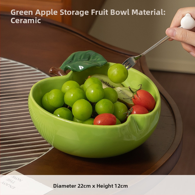 Keraminė vaisių lėkštė su glazūruota danga, Naujasis kinų stilius viešbučiams ir restoranams, aukštos kokybės lengvas prabangos dizainas su užkandžių laikymu