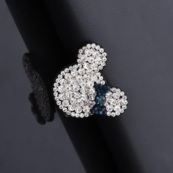 Κορεατικού στυλ καρφί μαλλιών με κρύσταλλα – Σχέδιο Μικρό Αρκουδάκι, Απλό Κλιπ, Φινίρισμα με Ψήσιμο