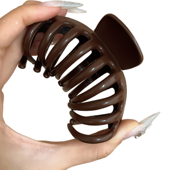 Щипка за коса от драконови кости с мек силикон, грипер механизъм, инжекционна обработка, за жени, аксесоар за глава