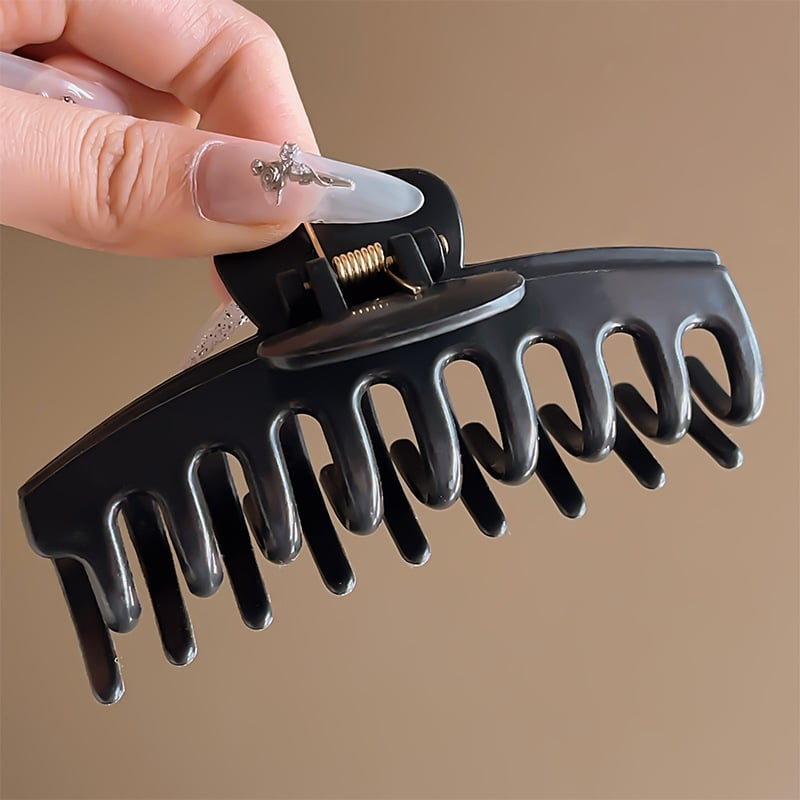 Щипка за коса от драконови кости с мек силикон, грипер механизъм, инжекционна обработка, за жени, аксесоар за глава