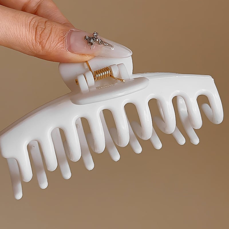 Щипка за коса от драконови кости с мек силикон, грипер механизъм, инжекционна обработка, за жени, аксесоар за глава