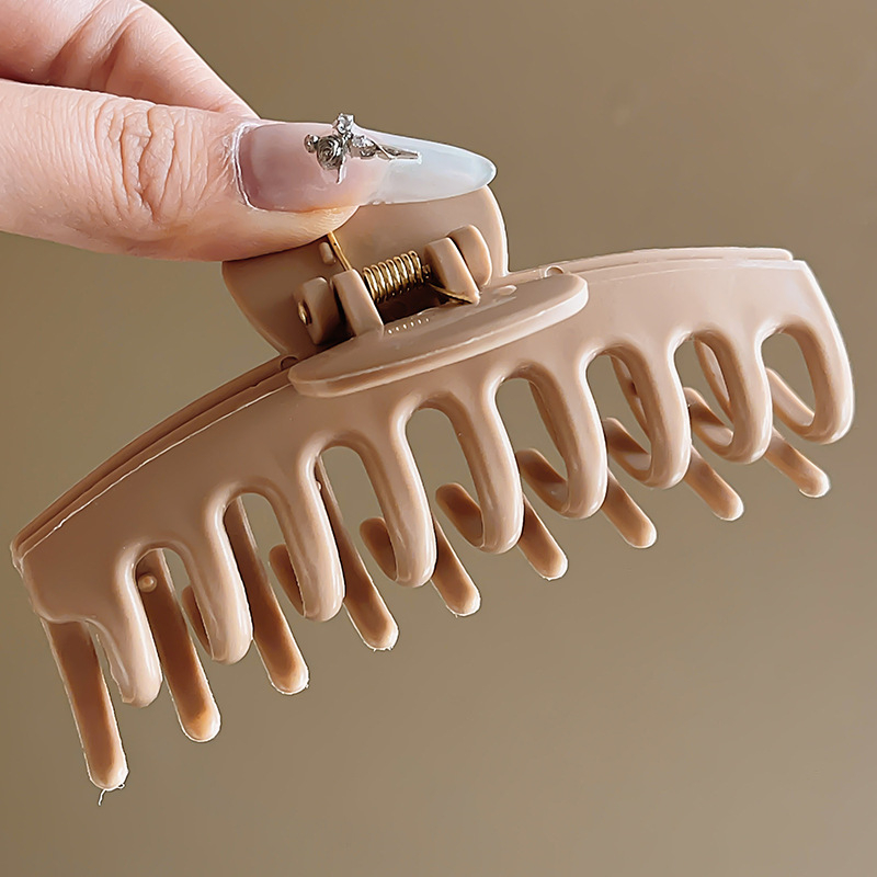 Щипка за коса от драконови кости с мек силикон, грипер механизъм, инжекционна обработка, за жени, аксесоар за глава