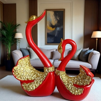 Lebede din rășină – figurine decorative pentru interior, stil luxos, ambalare individuală