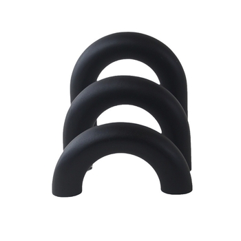 Haom Arc din lemn de stejar cu formă U — accesor decorativ pentru living, stand TV și hol, stil lux lejer