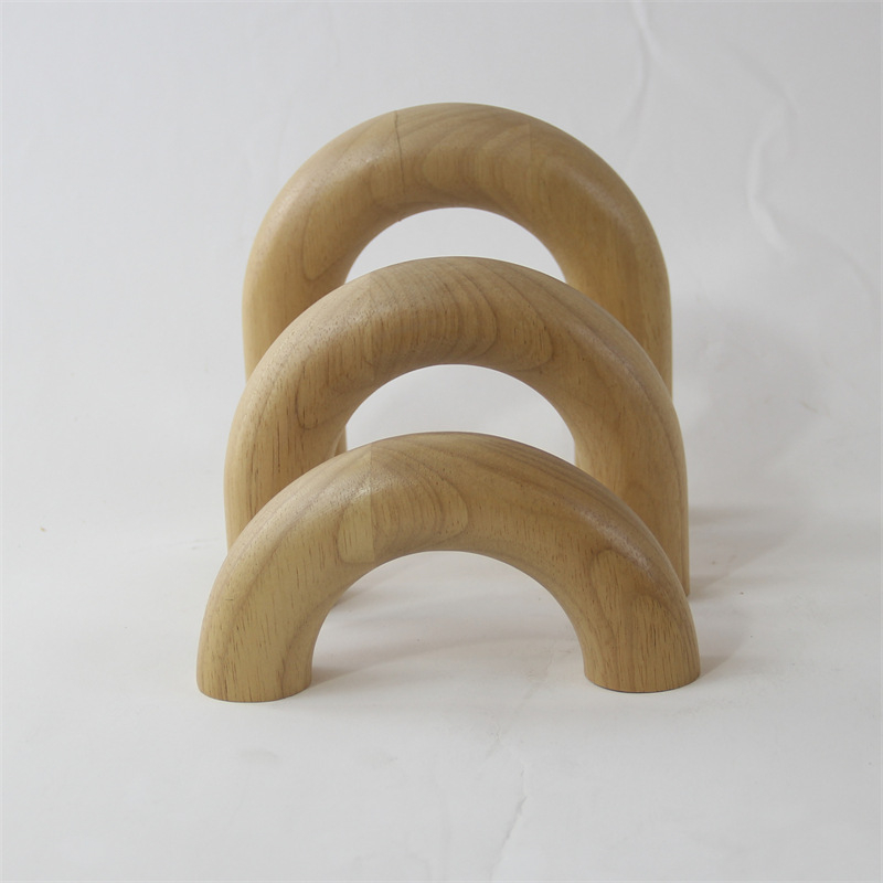 Haom Arc din lemn de stejar cu formă U — accesor decorativ pentru living, stand TV și hol, stil lux lejer