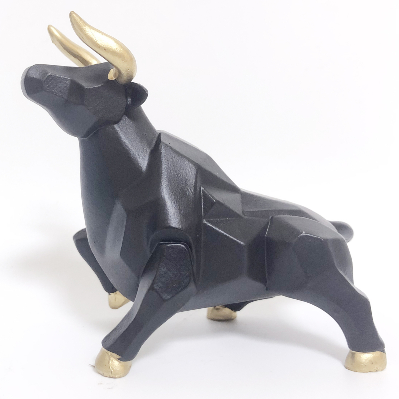 Ornament din rășină cu cap de taur pentru decorul casei, stil chinezesc, obiecte din rășină, ambalare din carton
