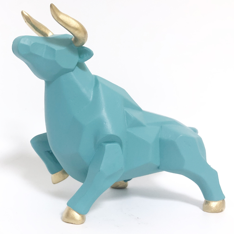Ornament din rășină cu cap de taur pentru decorul casei, stil chinezesc, obiecte din rășină, ambalare din carton