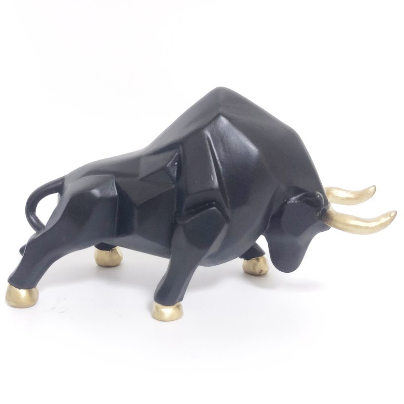 Ornament din rășină cu cap de taur pentru decorul casei, stil chinezesc, obiecte din rășină, ambalare din carton