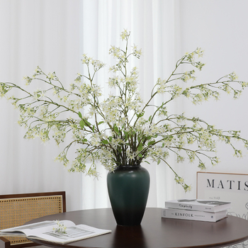 Flori artificiale pentru decorul casei — brand Moge, ramură lungă cu clemă, ramură atârnătoare, plastic