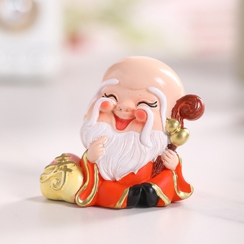 Ornament din rășină, în stil chinezesc, cu Cele Cinci Binecuvântări: Dumnezeu al Bogăției, decor pentru casă sau birou, cadou pentru casa nouă