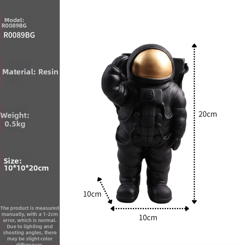 Astronaut u karikaturnom stilu – skulptura od smole, dekorativna figurica za TV ormarić i prostoriju