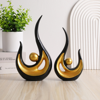 Decorațiune din rășină, stil modern-lux, pentru living, hol sau birou; piesă decorativă multifuncțională, cadou pentru noua locuință