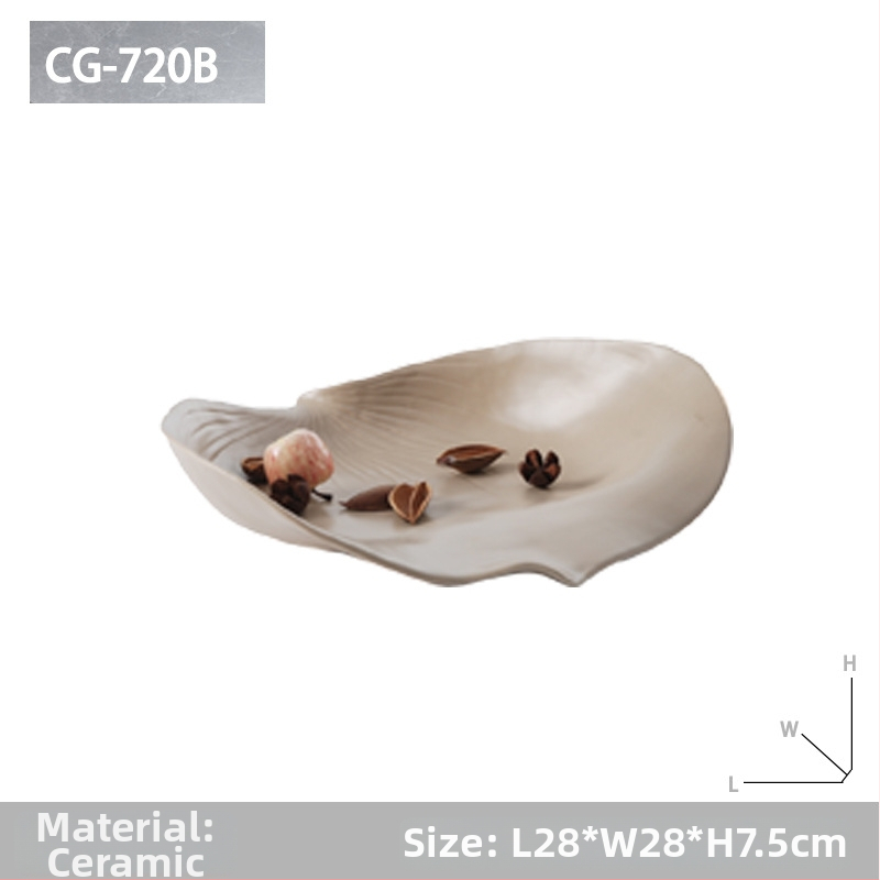 Keramikinis vaisių padėklas svetainėje, šiuolaikinis minimalistinis stilius; Medžiaga: Keramika; Paviršiaus apdorojimas: Kitas; Apdorojimas: Kitas; Individualizavimas: Ne