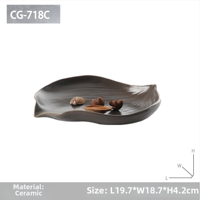 Keramikinis vaisių padėklas svetainėje, šiuolaikinis minimalistinis stilius; Medžiaga: Keramika; Paviršiaus apdorojimas: Kitas; Apdorojimas: Kitas; Individualizavimas: Ne