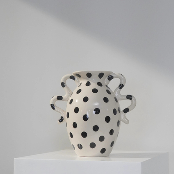 Vază ceramică pentru decorul casei – stil retro Wabi-Sabi, stil chinezesc (Material: ceramică; Categorie: Vază; Stil: Chinezesc)