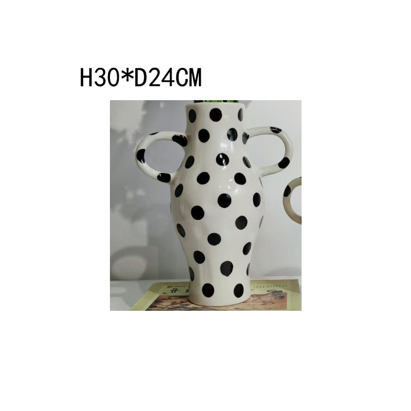 Vază ceramică pentru decorul casei – stil retro Wabi-Sabi, stil chinezesc (Material: ceramică; Categorie: Vază; Stil: Chinezesc)