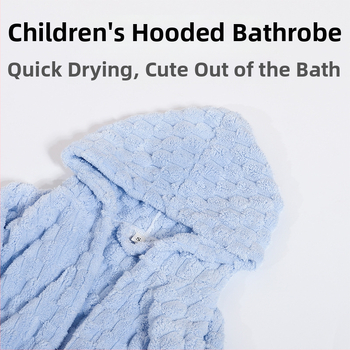 Laste vannihooldusrõivas kapuutsiga coral fleece materjalist, kantav rätik, kiiresti kuivab, unisex