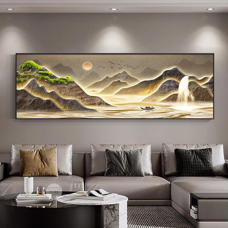 Ландшафтен комплект за кръстат шев, 9CT върху пластмасова тъкан, DIY ръчно стенно изкуство