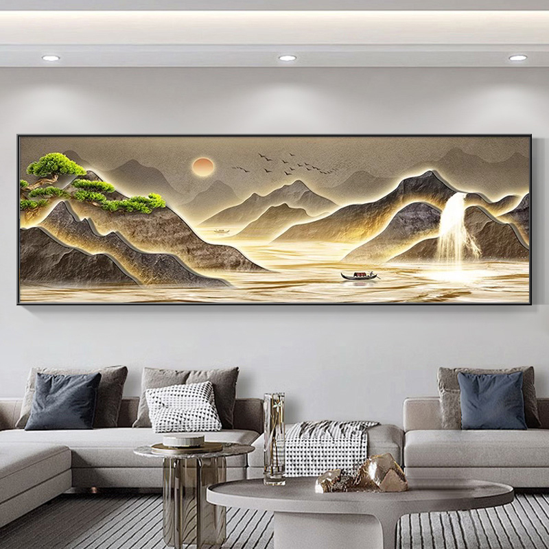 Ландшафтен комплект за кръстат шев, 9CT върху пластмасова тъкан, DIY ръчно стенно изкуство