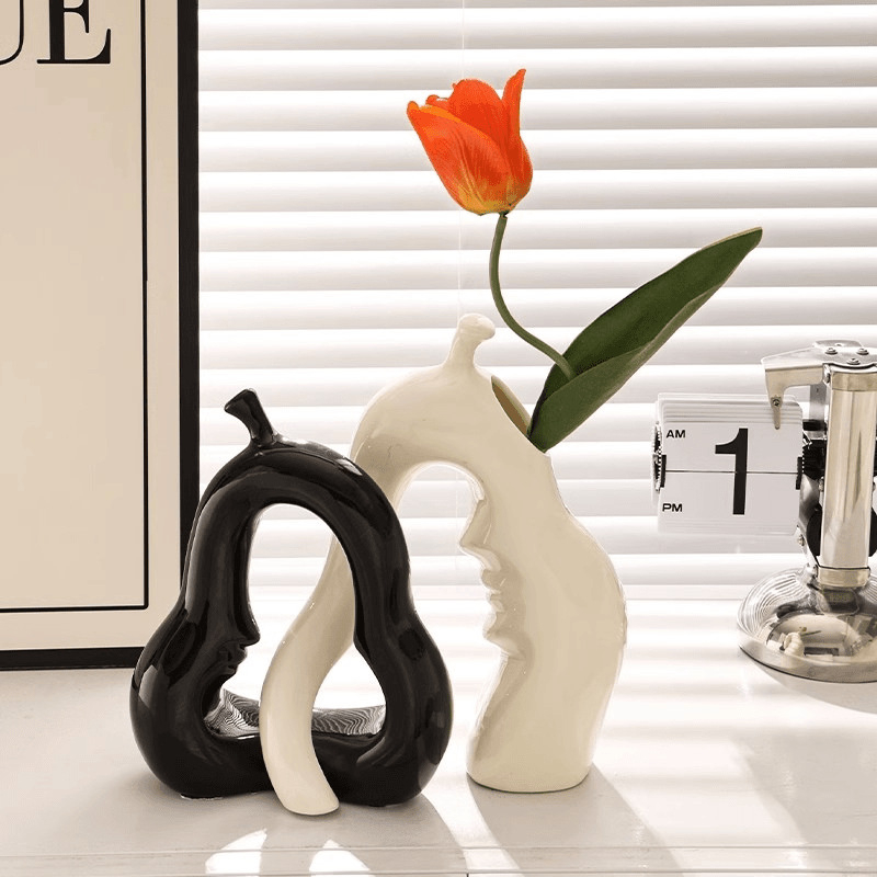 Vază ceramică decorativă — finisaj electroplacat, stil simplu și modern, personalizabil, recuzită fotografică pentru comodă TV