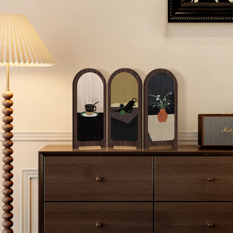 Panou decorativ din lemn pentru birou, în stil chinezesc, pictură decorativă personalizabilă