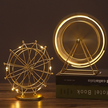 Ornament Ferris Wheel Nordic din oțel — decor modern minimalist pentru living și birou, suport de masă pentru televizor și dulap de vin; cadou pentru zi de naștere, absolvire și mutare