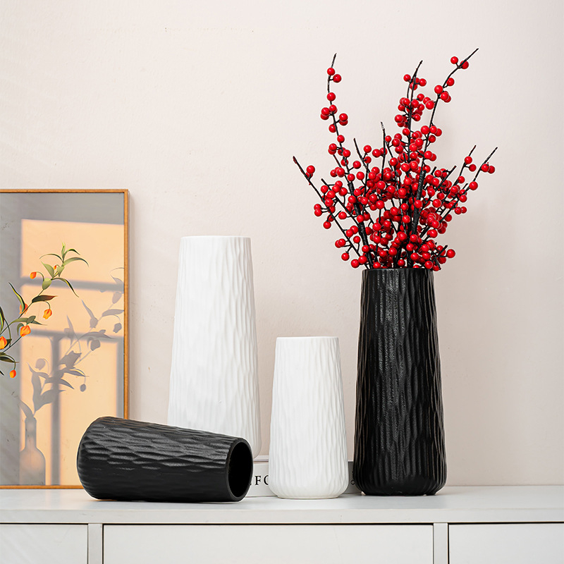 Vază din porțelan cu dungi, stil chinezesc modern minimalist