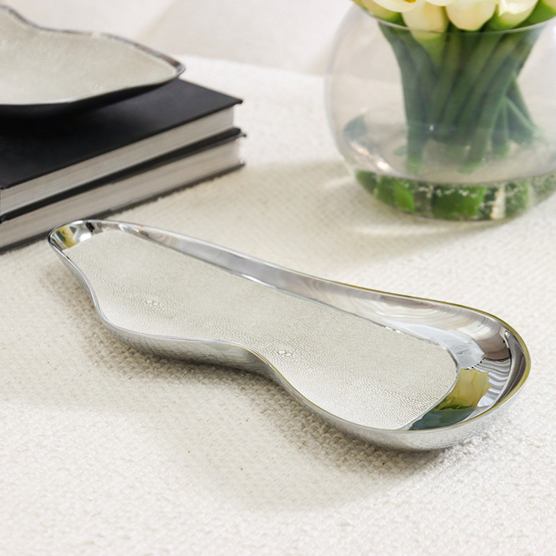 Fanqian δίσκος από χαλκό με δέρμα – κατάλληλος για διάδρομο, τραπεζάκι καφέ, σαλόνι και υπνοδωμάτιο, απλός μοντέρνος σχεδιασμός, δυνατή προσαρμογή