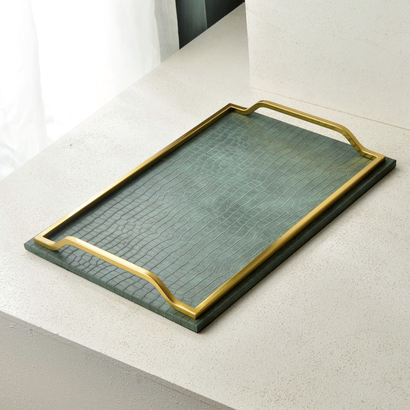 Δερμάτινος και μεταλλικός δίσκος, Νέο κινεζικό στυλ, επιφάνεια: ηλεκτροπλατίωση, κωδικός προϊόντος: T06, μάρκα: Qipo