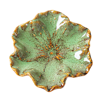 Κεραμικός δίσκος σε σχήμα κοχυλιού για κλειδιά και κοσμήματα, γλασαρισμένος, μοντέρνο μινιμαλιστικό στυλ