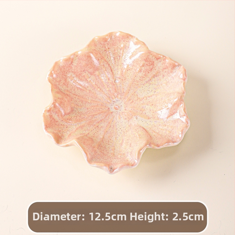 Keraamiline koorekujuline taldrik võtmete ja juveelide jaoks, glasuuritud, kaasaegne minimalistlik stiil