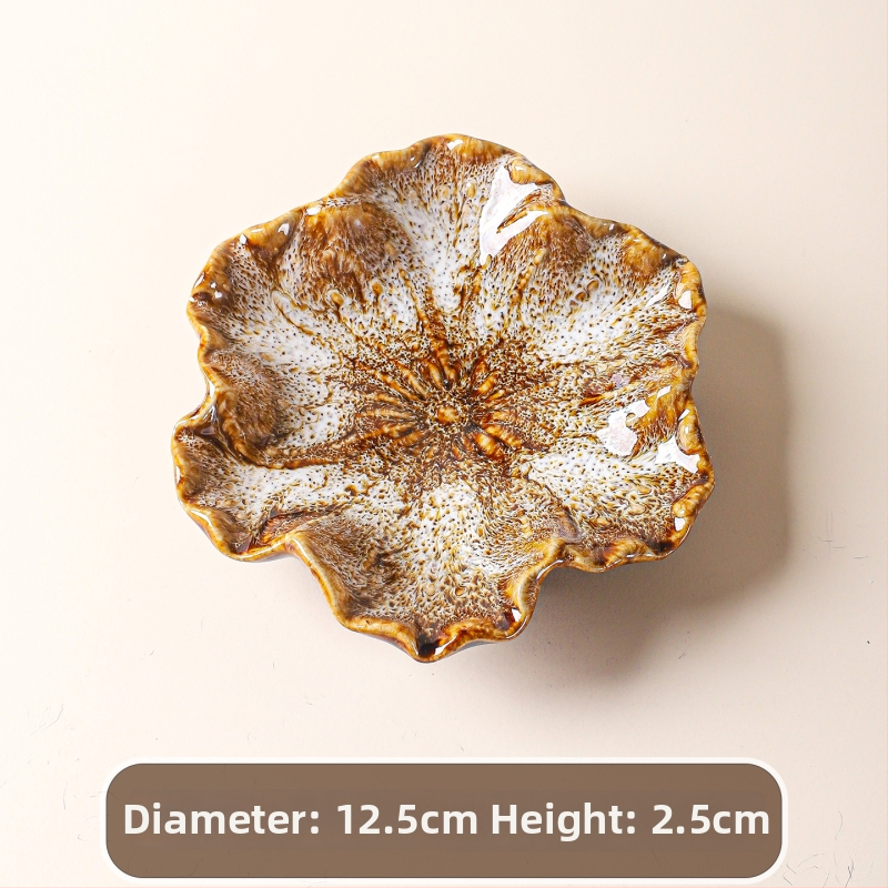 Keraamiline koorekujuline taldrik võtmete ja juveelide jaoks, glasuuritud, kaasaegne minimalistlik stiil