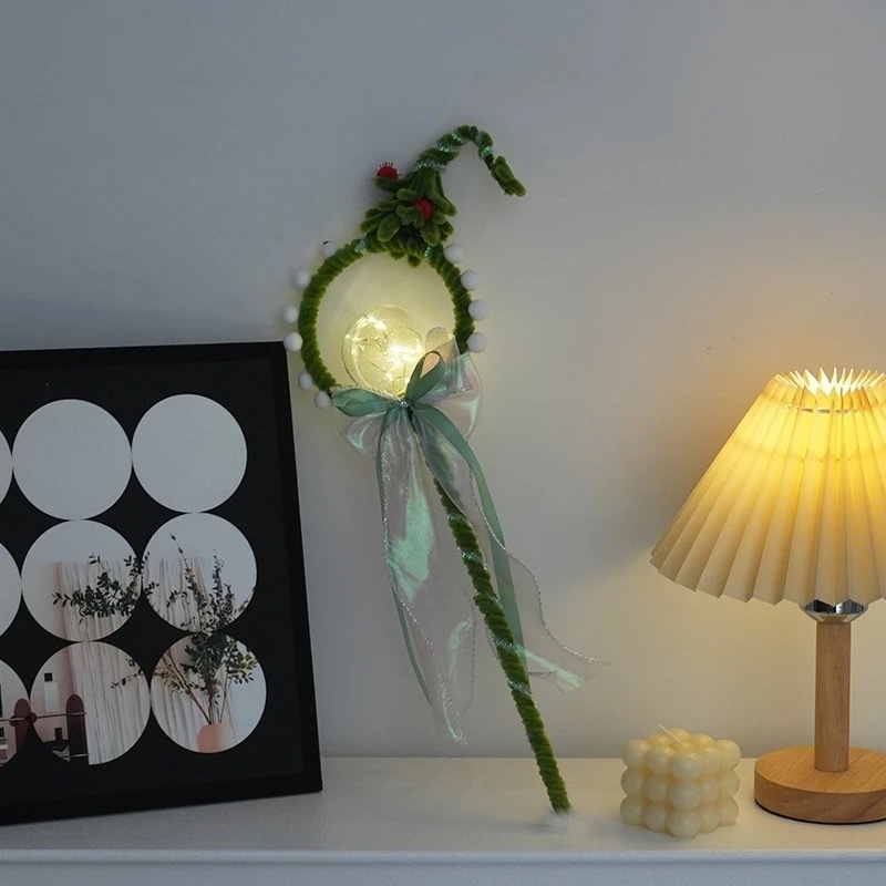 Svjetleća ručno izrađena čarobna štapić – božićni, sladak dizajn za djecu, oblik hodajućeg štapa, djeca 3–10 godina, izdanje ljeto 2025
