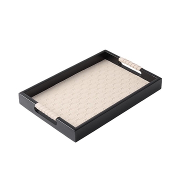 Ξύλινος δίσκος με γυαλισμένη επιφάνεια, για πρωινό και αποθήκευση κοσμημάτων, γαλλικού στυλ πολυτέλεια, χειροποίητος