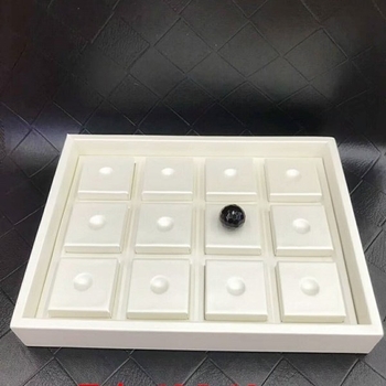 Δίσκος επίδειξης κοσμημάτων με μαργαριράρια, κεχριμπάρι και νεφρίτης, διπλό στρώμα, άνοιξη 2025, χωρίς ιδιωτική ετικέτα