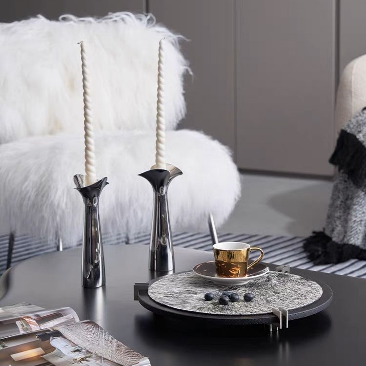 Ümargune puidust serveerimisalus, kaasaegse minimalistliku stiiliga laua dekoratsioon, kohandamata