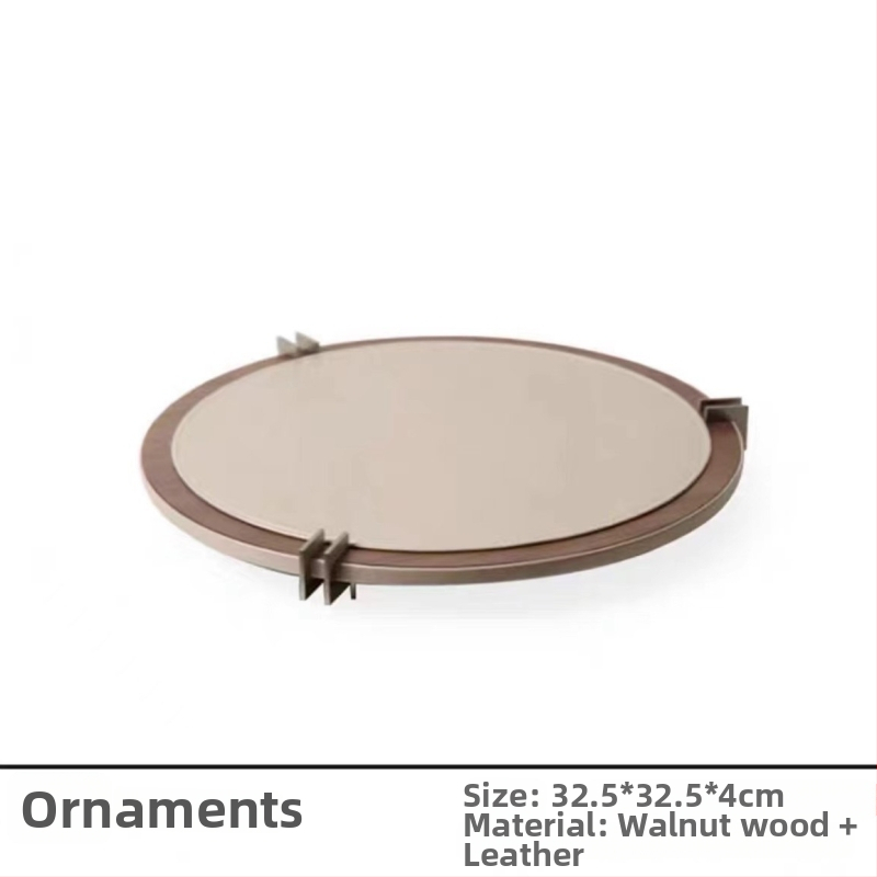 Ümargune puidust serveerimisalus, kaasaegse minimalistliku stiiliga laua dekoratsioon, kohandamata