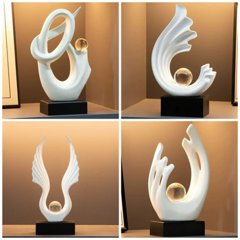 Keramikas dekoratīvā figūra vīna skapim, rokdarbs, vienkāršs un moderns stils, Music World