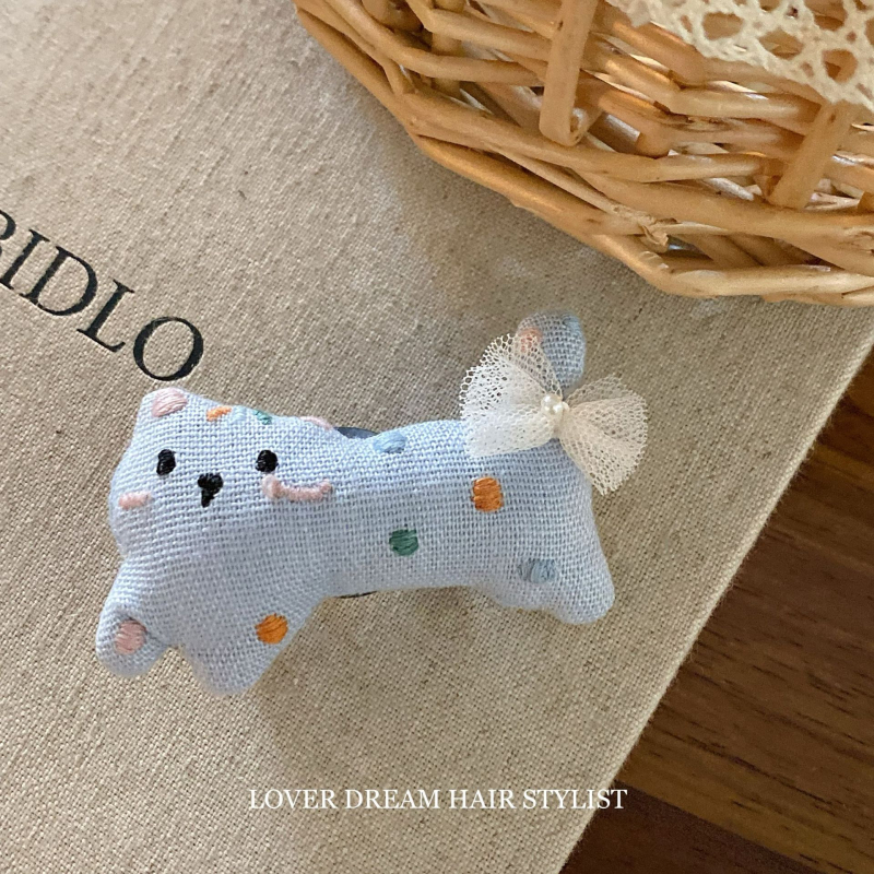 Κλάμερ Μαλλιών με Φιόγκο Γάτας – Χειροποίητο, Μεικτά Υλικά, Παιδικό Στυλ (Χειροποίητο; Μεικτά Υλικά; Μοτίβο γάτας)