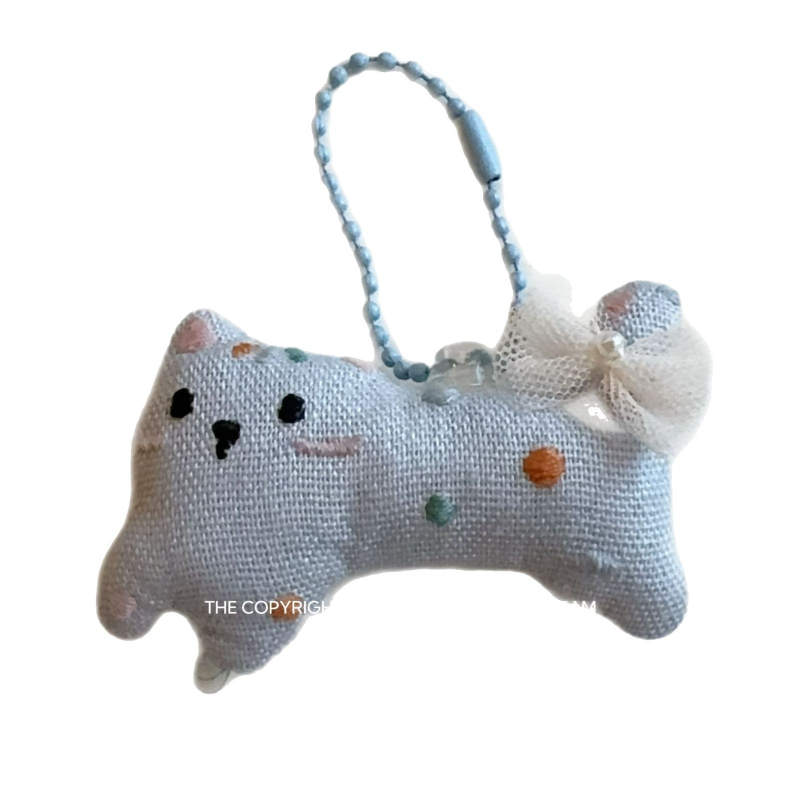 Κλάμερ Μαλλιών με Φιόγκο Γάτας – Χειροποίητο, Μεικτά Υλικά, Παιδικό Στυλ (Χειροποίητο; Μεικτά Υλικά; Μοτίβο γάτας)