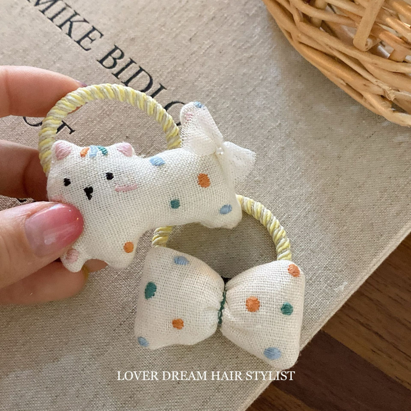 Κλάμερ Μαλλιών με Φιόγκο Γάτας – Χειροποίητο, Μεικτά Υλικά, Παιδικό Στυλ (Χειροποίητο; Μεικτά Υλικά; Μοτίβο γάτας)