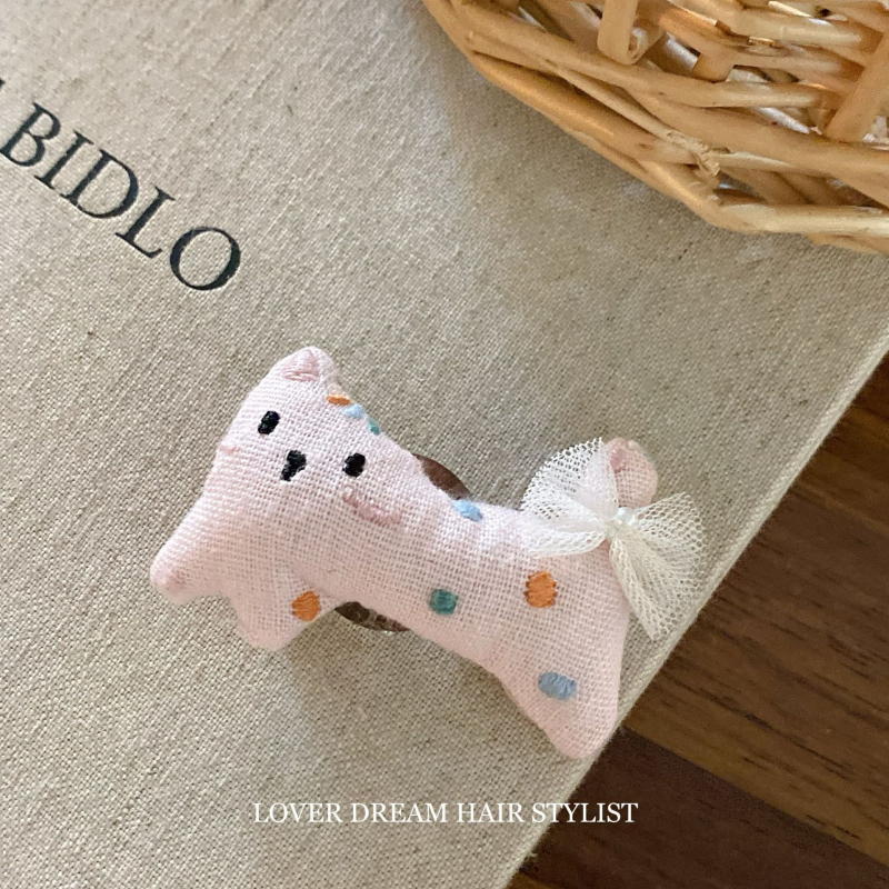 Κλάμερ Μαλλιών με Φιόγκο Γάτας – Χειροποίητο, Μεικτά Υλικά, Παιδικό Στυλ (Χειροποίητο; Μεικτά Υλικά; Μοτίβο γάτας)