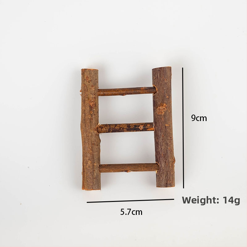 Mini koka kāpnes Ziemassvētku dekorācijām un skatu rekvizītiem, boxwood koks, pastorālais stils, izglītojoša rotaļa