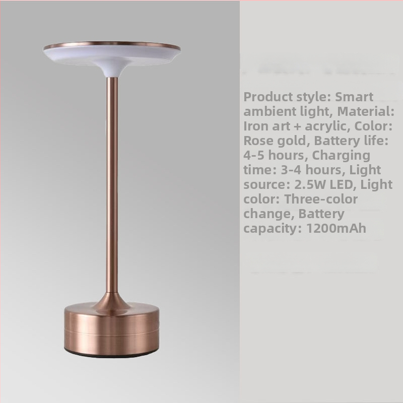 LED galda lampa UFO formā ar skārienjūtīgu vadību, atmosfēras un nakts gaisma, mūsdienīgs minimālisms, CE sertifikēta